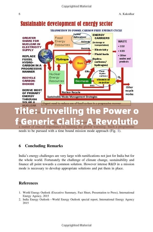 Title: Unveiling the Power of Generic Cialis: A Revolutionary Choice