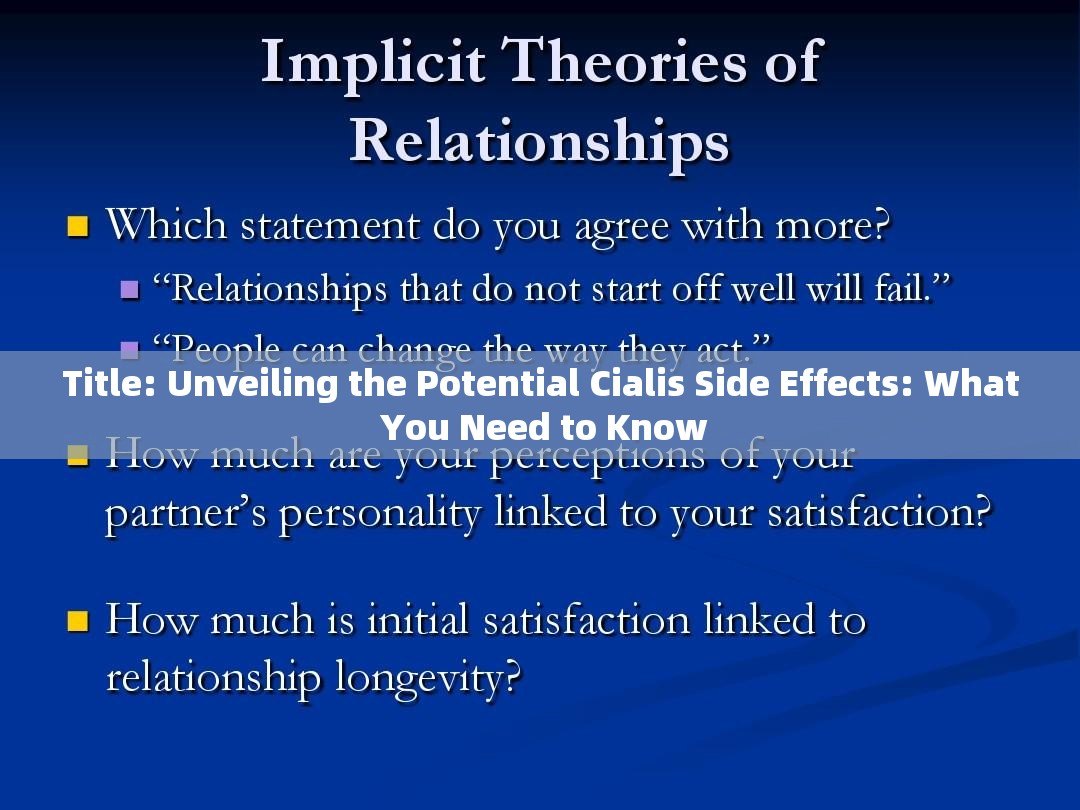 The Benefits and Considerations of Daily CialisTitle: Daily Cialis: A Revolutionary Approach to Managing ED, But Is It Right for You?