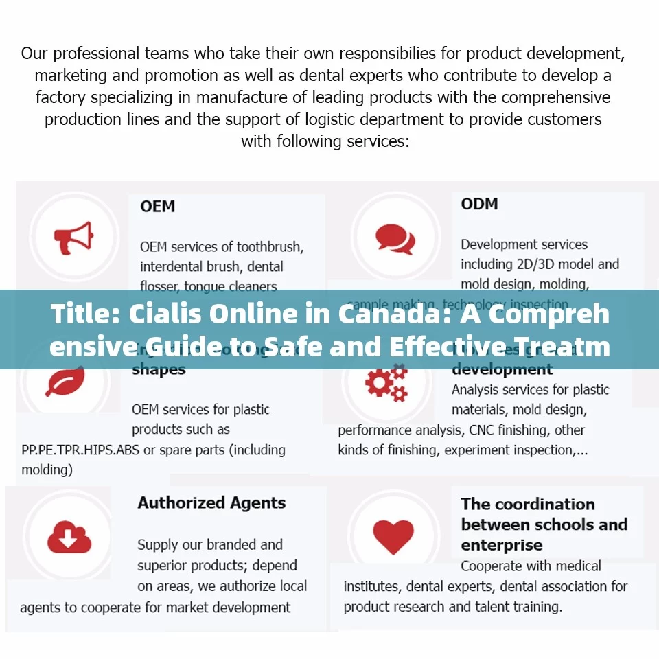 Title: Cialis Online in Canada: A Comprehensive Guide to Safe and Effective Treatment