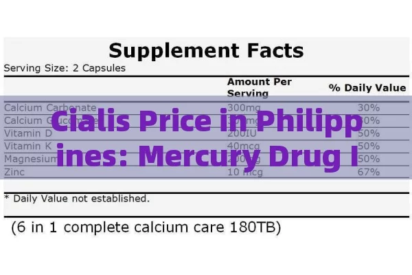 Cialis Price in Philippines: Mercury Drug Insights, Cialis Price Philippines: A Comprehensive Guide to Mercury Drug