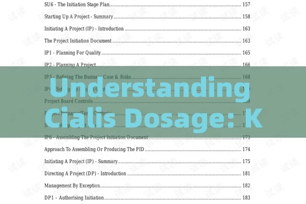 Understanding Cialis Dosage: Key to Effective Erectile Dysfunction Treatment,Understanding the Optimal Cialis Dosage for Effective Results