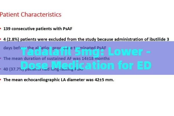 Tadalafil 5mg: lower-Dose medication for ED and BPH Symptoms