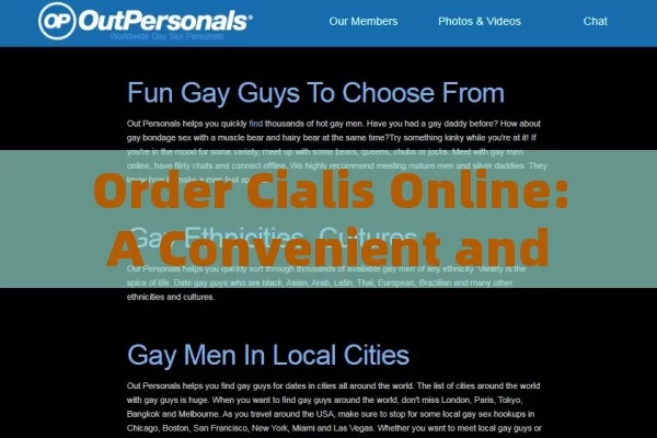 Order Cialis Online: A Convenient and Safe Option for Mens Health