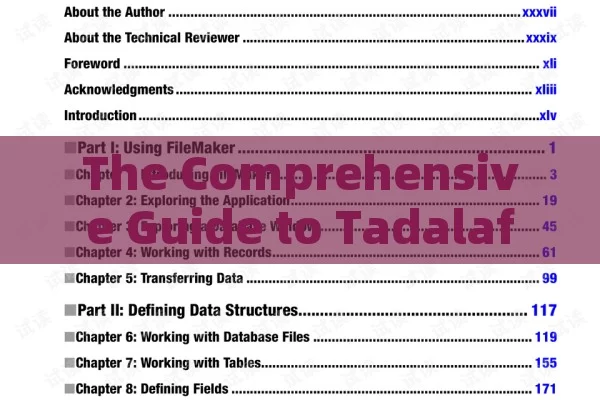 The Comprehensive Guide to Tadalafil: Insights and Facts